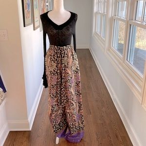 Warm wide leg colorful pants